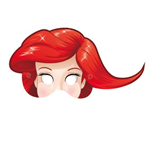 Careta de carton Sirenita Ariel 10u